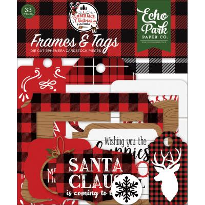 Echo Park A Lumberjack Christmas Die Cuts - Frames & Tags